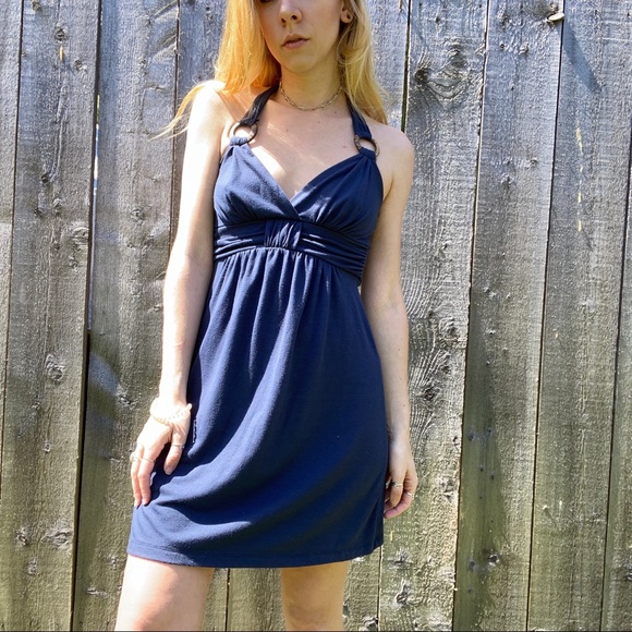 navy blue sundress